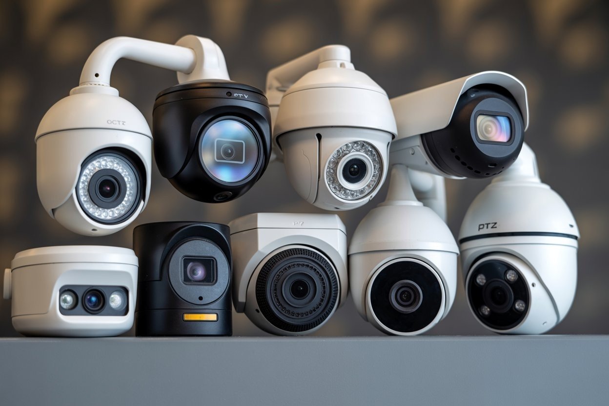 Security team installing CCTV